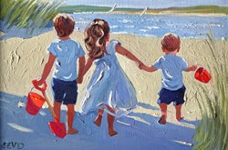 Lasting Friendships by Sherree Valentine Daines - Original Painting on Canvas sized 12x8 inches. Available from Whitewall Galleries